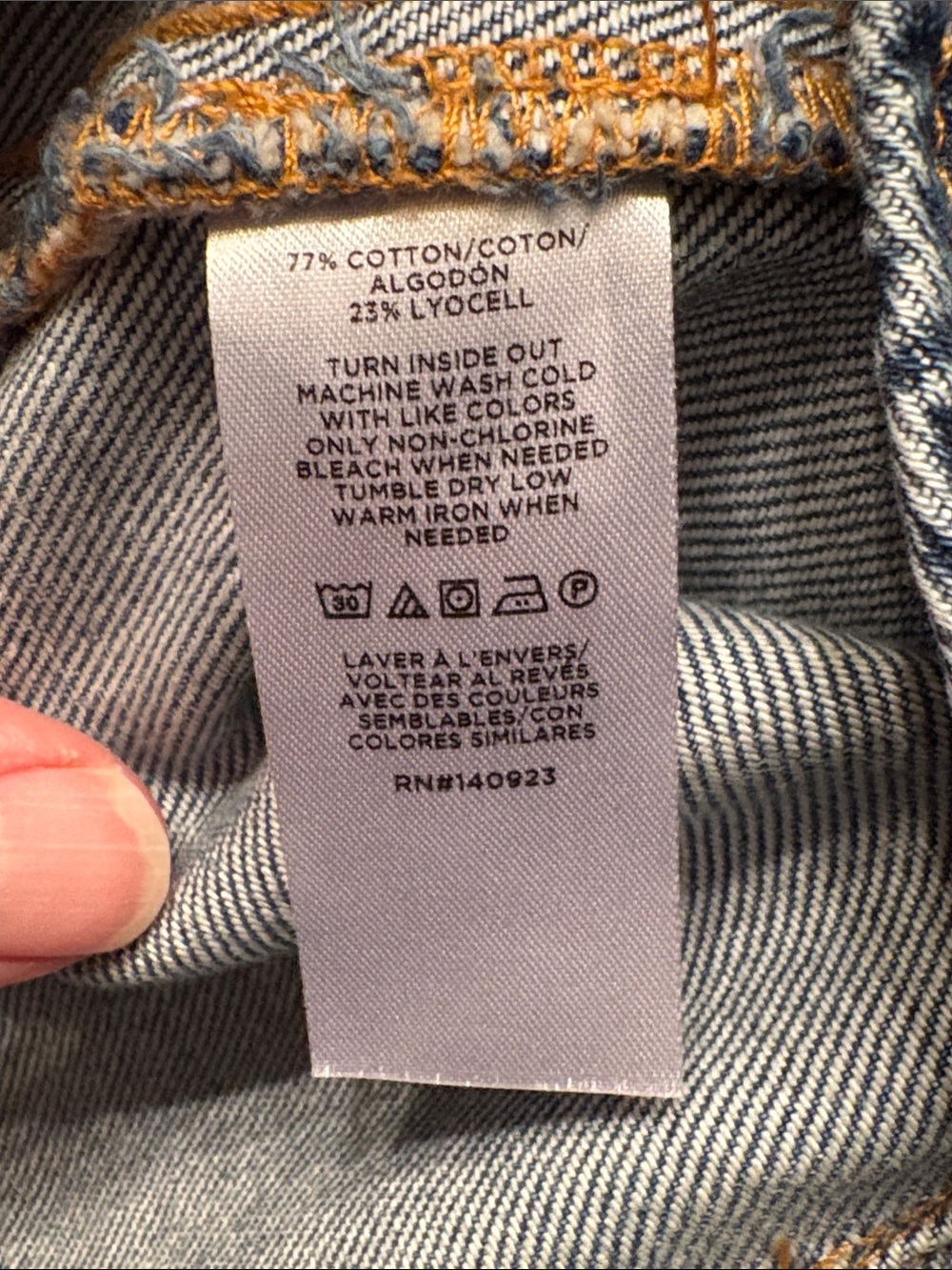Loft Light Wash Denim Snap front Shirt with seam detail - Picture 6 of 6